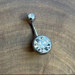 14g Crystal Faceted Jewel Belly Button Navel Ring